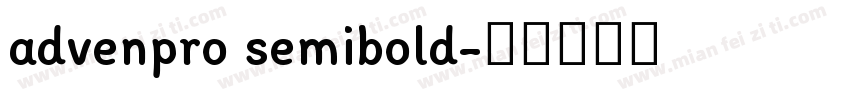 advenpro semibold字体转换